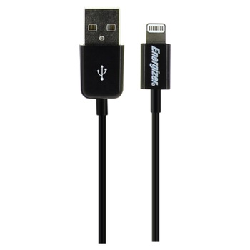 Cablu de date Energizer lightning-USB, MFI, Negru Cablu de date Energizer lightning-USB, MFI, Negru