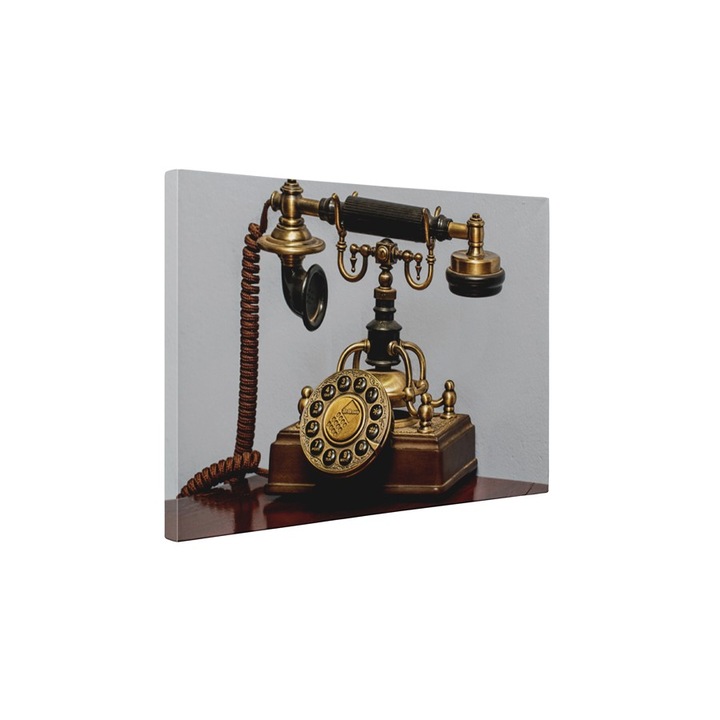 Antik telefon - Vászonfestmény - 15x20 cm