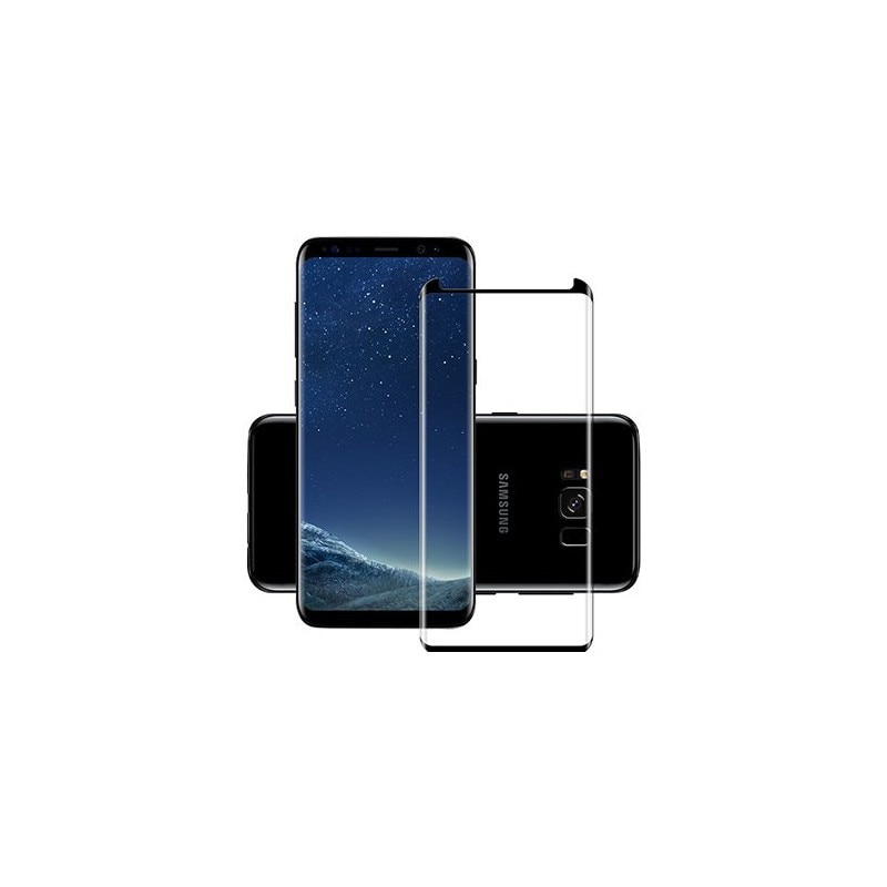 Folie Sticla Maxcell Samsung S8+ Plus Cu Adeziv Pe Toata Suprafata Small Negru