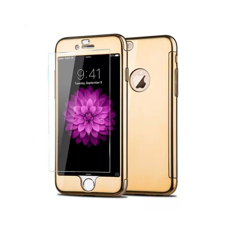 Husa iPhone 7 Joyroom 360 Gold + Folie De Sticla Inclusa