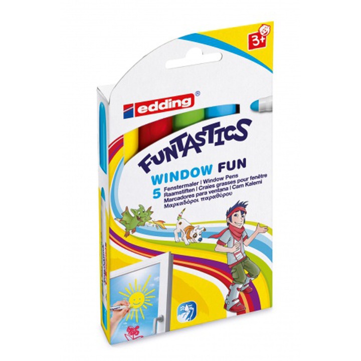 Marker Edding 16 funtastics window pentru sticla 2-6MM ED001605