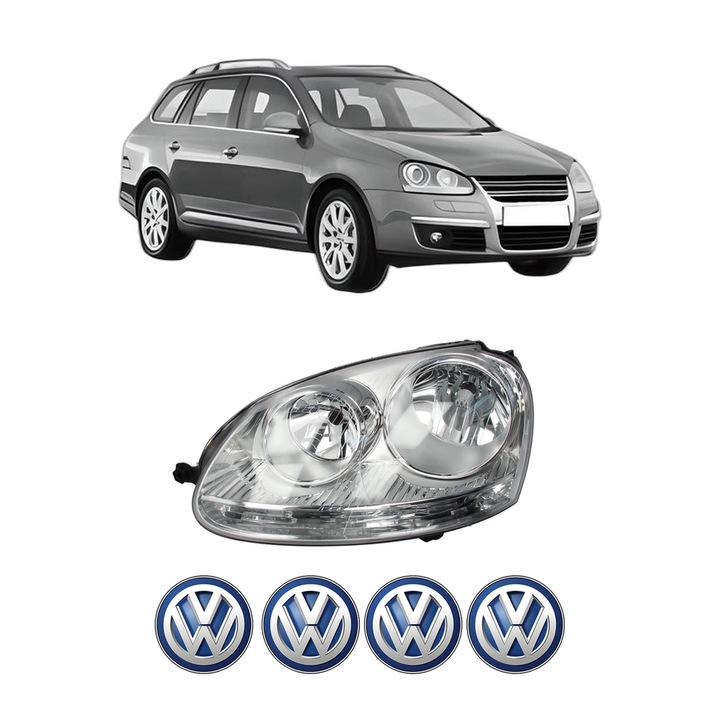 Far Stanga Fata Volkswagen GOLF V Variant (1K5) din 2007-2009, Auto, TYC, 4x Stickere auto cu Volkswagen