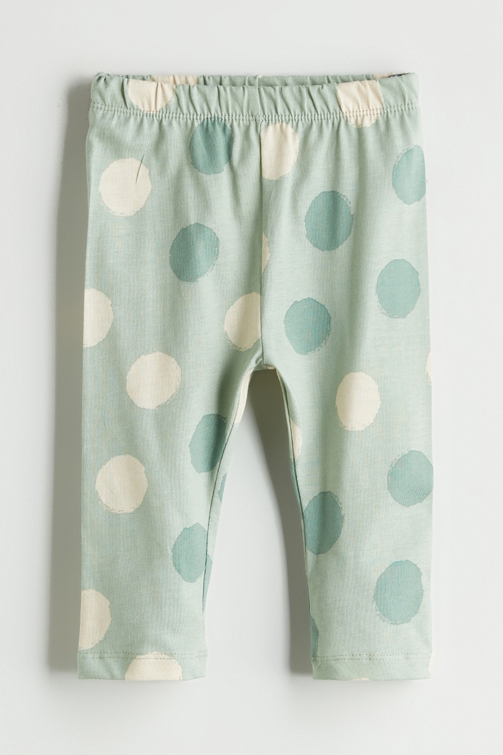 LC WAIKIKI, Pantaloni de pijama cu buline, Verde pal, 80-86 CM