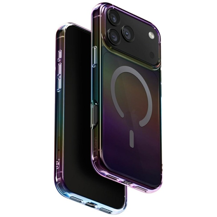 Carcasa Uniq Iridescia cu MagSafe compatibila cu iPhone 17 Pro Max, Multicolor