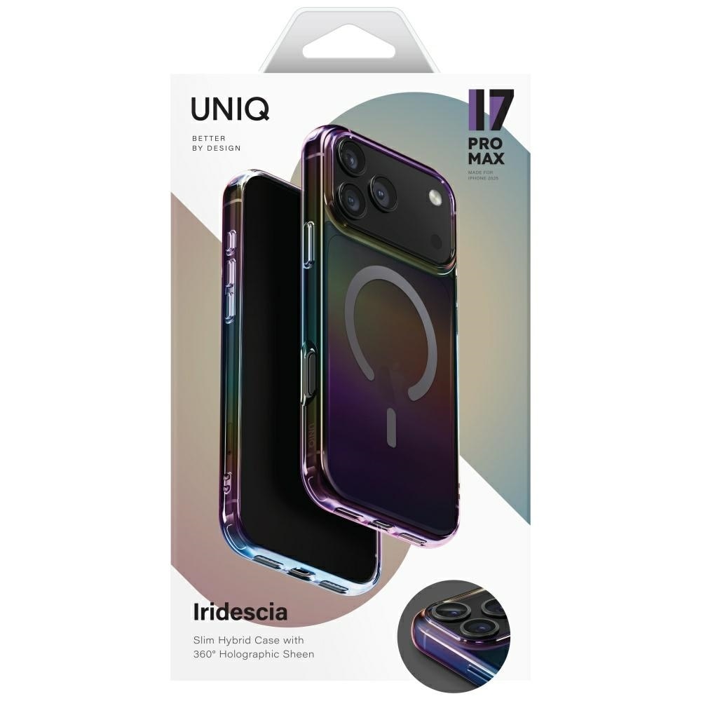 Carcasa Uniq Iridescia cu MagSafe compatibila cu iPhone 17 Pro Max, Multicolor