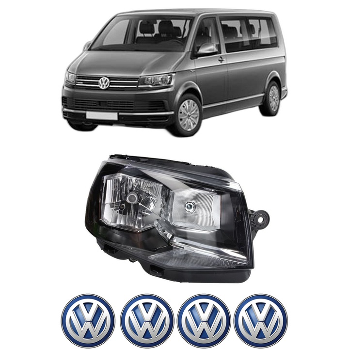 Far Dreapta Fata Volkswagen MULTIVAN T6 (SGF, SGM, SGN, SHM, SHN) din 2015-2024, Auto, DEPO, 4x Stickere auto cu Volkswagen