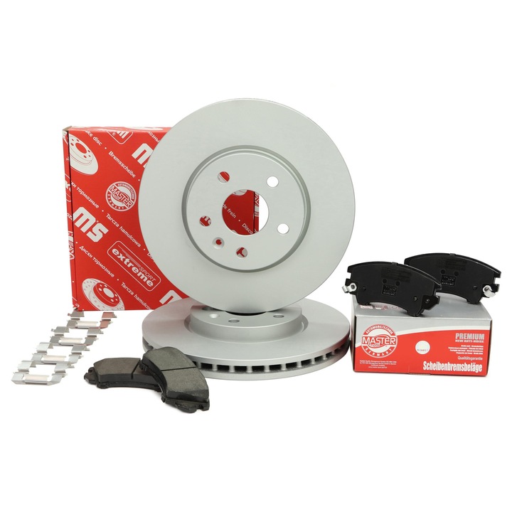 Master-Sport féktárcsa és fékbetét készlet, szellőztetett, 5 lyukú, 321x66.7mm, többszínű