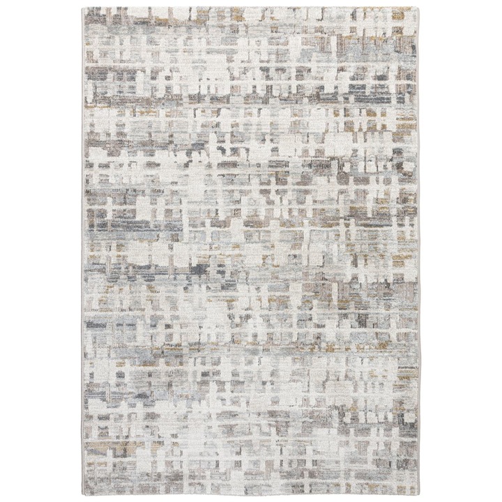 Covor, e-floor, Avino, 200 x 300 cm, Bej, Abstract, Pufos Si Gros, Pentru Camera De Zi, Certificat Oeko-Tex, Compatibil Cu Incalzirea Prin Pardoseala, Fir Scurt, Usor De Curatat, Dreptunghi, Polipropilena, Poliester