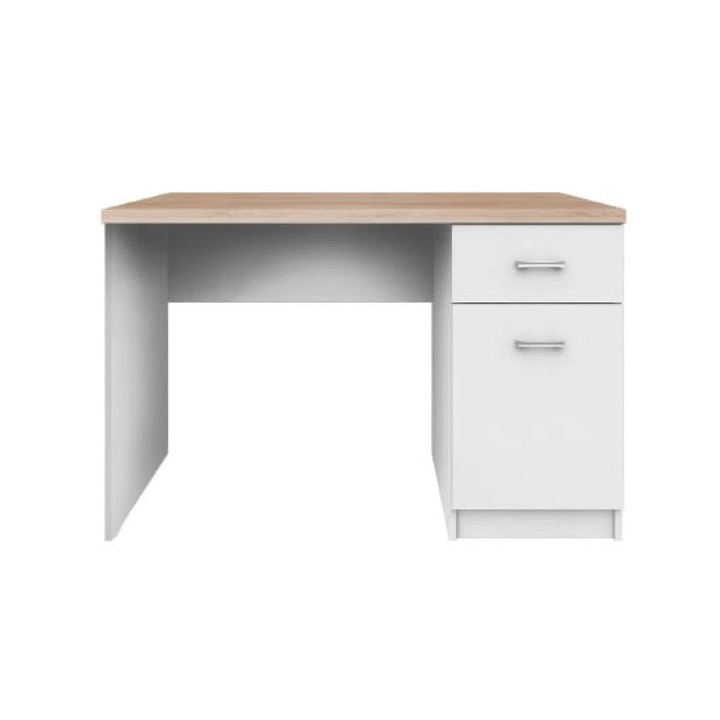 Birou EXPOMOB TOP MIX, 1 usa, 1 sertar, alb, 120x55x77 cm