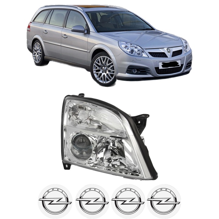 Far Dreapta Fata OPEL VECTRA C Estate (Z02) din 2003-2009, Auto, TYC, 4x Stickere auto cu OPEL