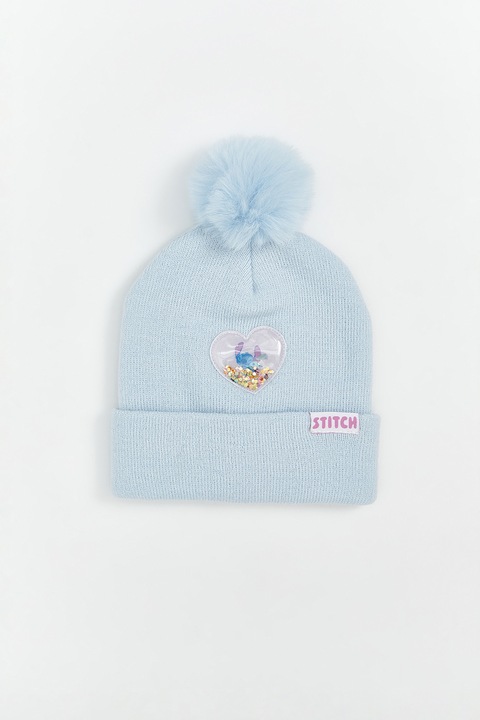 LC WAIKIKI, Caciula tricotata cu ciucure, 50-52 CM, Albastru pastel