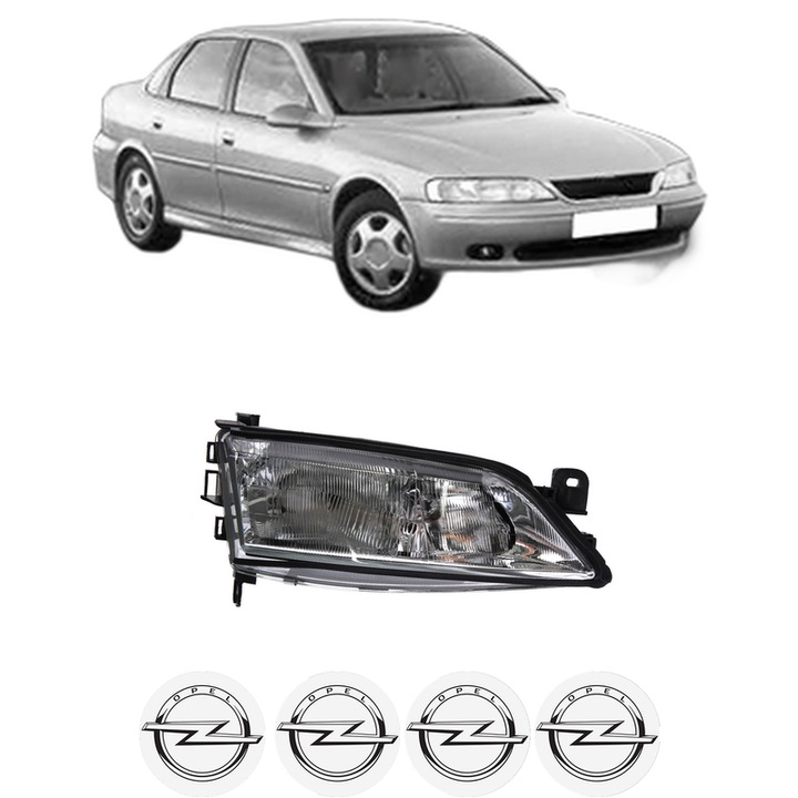 Far Dreapta Fata OPEL VECTRA B (J96) din 1995-2002, Auto, TYC, 4x Stickere auto cu OPEL