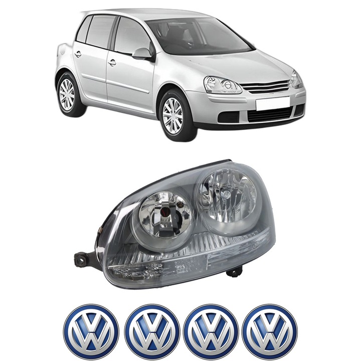 Far Stanga Fata Volkswagen GOLF V (1K1) din 2003-2009, Auto, TYC, 4x Stickere auto cu Volkswagen