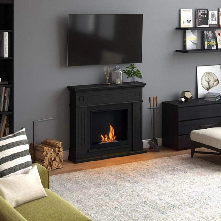 Larsen Deep Black Semineu cu bioetanol FreeFlame