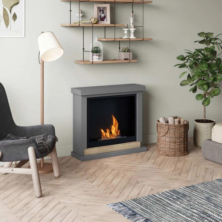 Hagen Solid Grey Semineu cu bioetanol FreeFlame