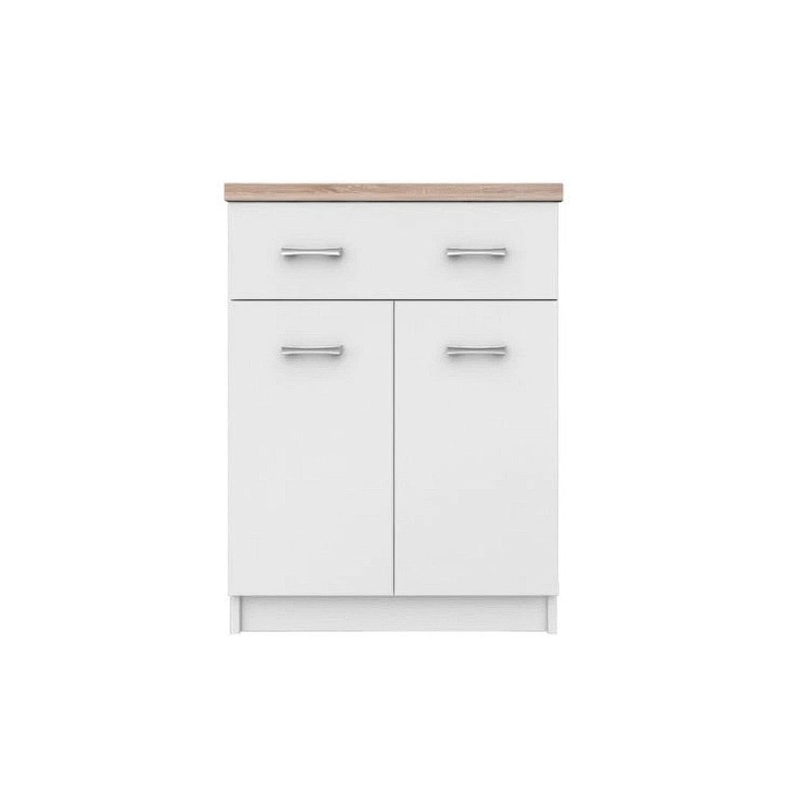 Comoda Expomob TOP MIX, 2 usi, 1 sertar, dimensiune 60x33x85 cm, culoare alb