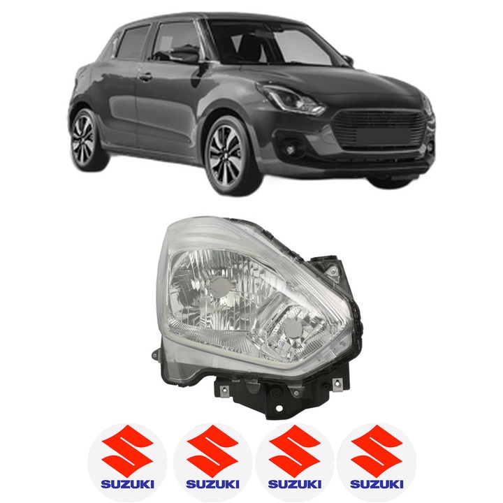 Far Dreapta Fata SUZUKI SWIFT V (AZ) din 2017-2020, Auto, DEPO, 4x Stickere auto cu SUZUKI