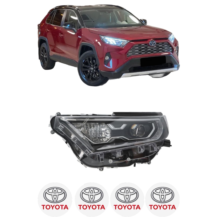 Far Stanga Fata TOYOTA RAV 4 V (_A5_, _H5_) din 2018-2019, Auto, DEPO, 4x Stickere auto cu TOYOTA