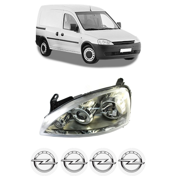 Far Stanga Fata OPEL COMBO Box Body/MPV din 2001-2012, Auto, DEPO, 4x Stickere auto cu OPEL
