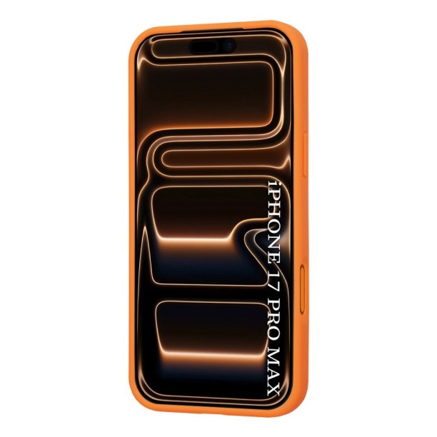 Husa Upzz® Magsafe Compatibila Cu iPhone 17 Pro, Spate Transparent, Rama Orange