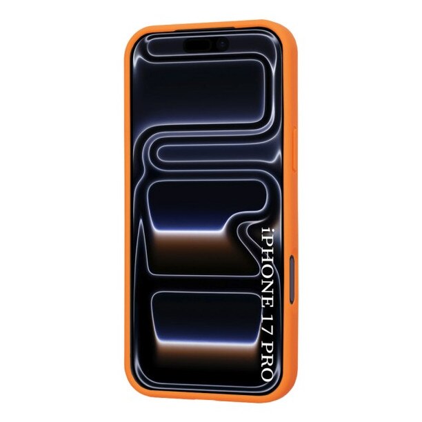 Husa Upzz® Magsafe Compatibila Cu iPhone 17 Pro Max, Spate Transparent, Rama Orange