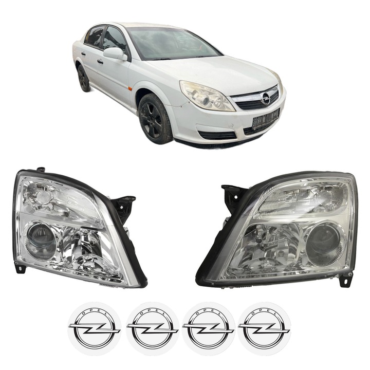 Set Faruri Stanga Dreapta Fata OPEL VECTRA C (Z02) din 2002-2009, Auto, TYC, 4x Stickere auto cu OPEL