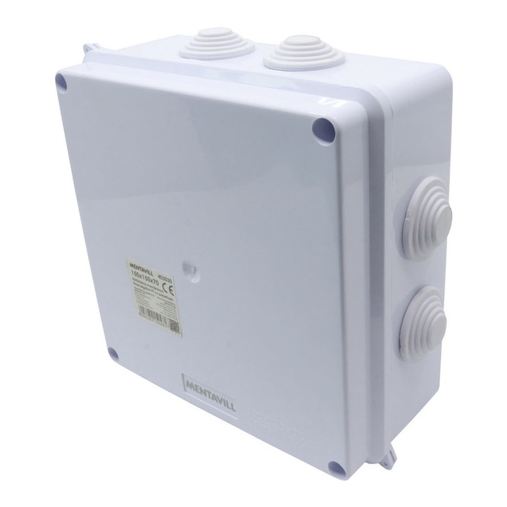 Doza aparenta, cu presetupe, Mentavill, 150x150x70, IP65, gri