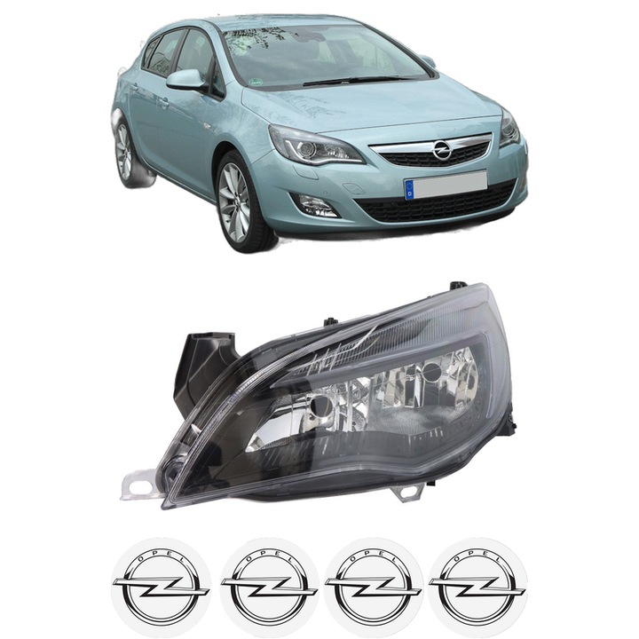 Far Stanga Fata OPEL ASTRA J (P10) din 2009-2015, Auto, DEPO, 4x Stickere auto cu OPEL