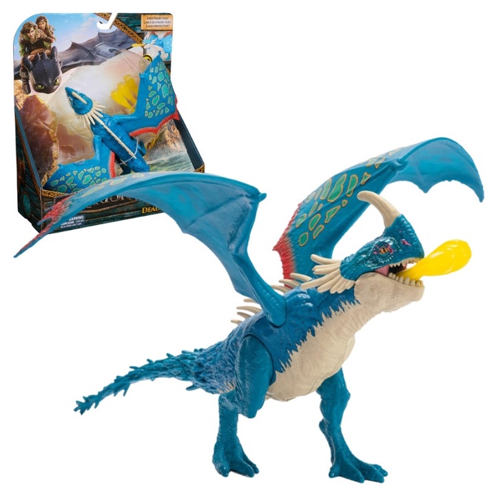 Фигурка Spin Master, Как да си дресираш дракон, синя, 10x10x10см, 14 точки на артикулация