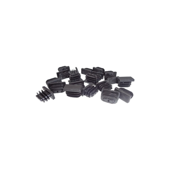 Set 20 capace plastic dreptunghiulare 20x10 mm