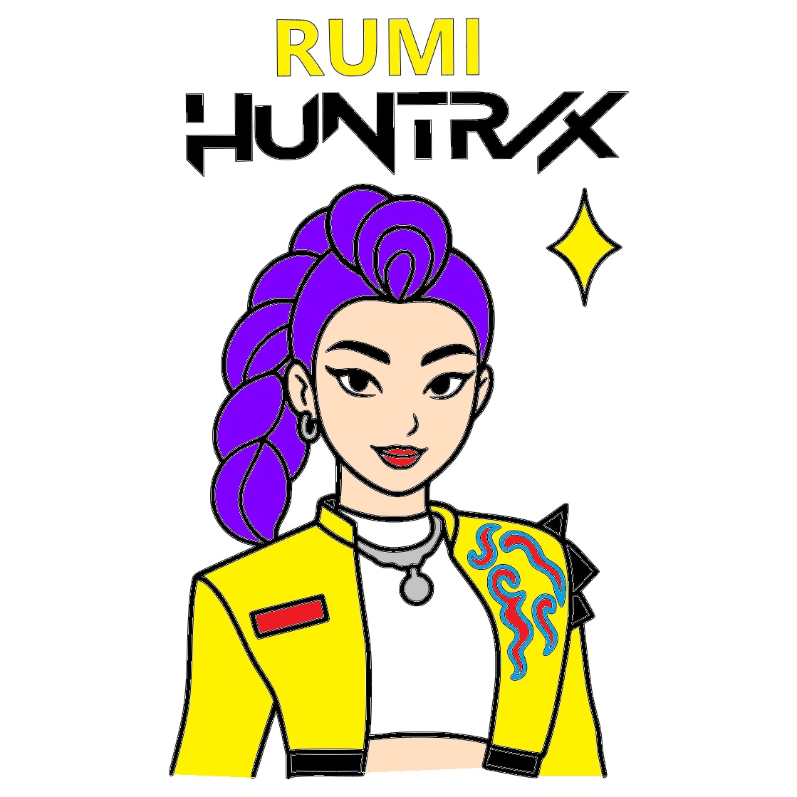 Set desen cu nisip colorat, Huntrix Rumi, 30x20cm, include 8