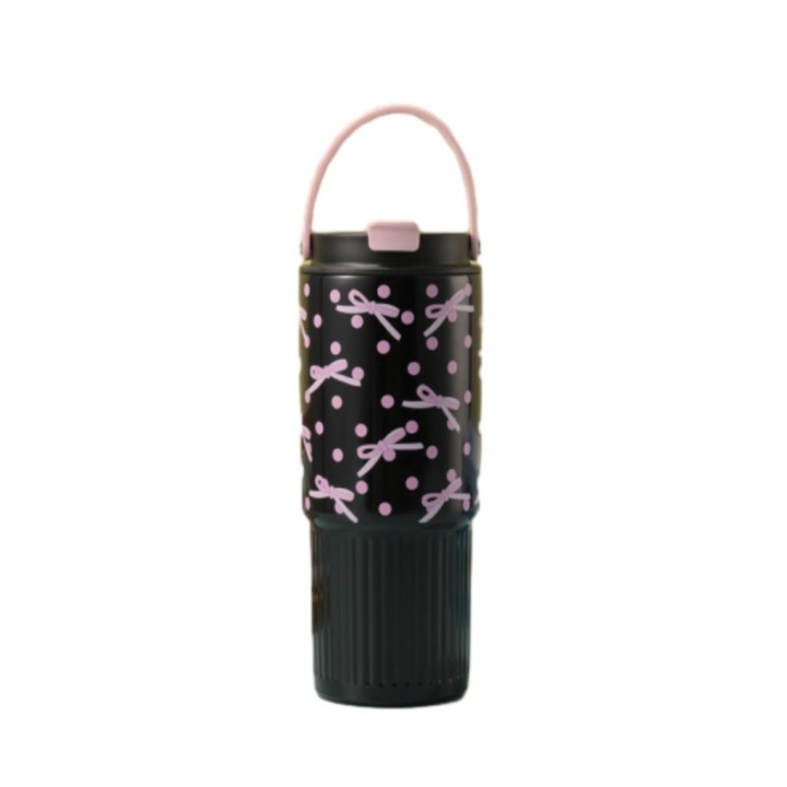 Pahar izolat din otel inoxidabil 304, 30 oz - Capacitate mare, portabil cu pai pentru utilizare in masina
