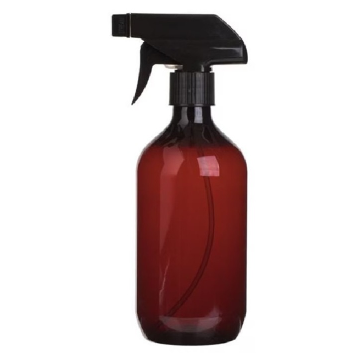 Fekete barna műanyag szórófejes flakon - 500ml