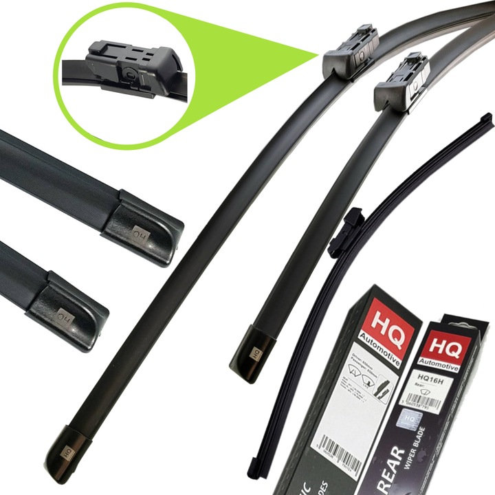 Комплект чистачки HQ Automotive ADB81-624+HQ16H 650мм + 450мм + 400мм тип плоски – предни + задни за Skoda Superb 3 3V5