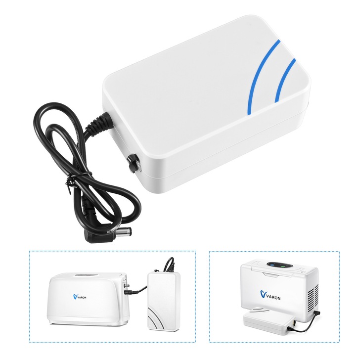 Преносима резервна батерия за кислороден концентратор, 5000 mAh голям капацитет, бяла
