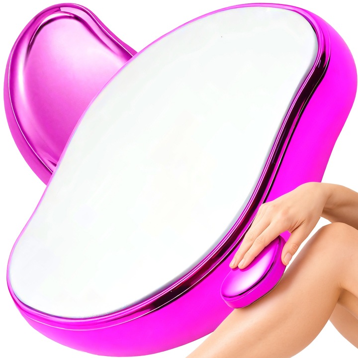 Епилатор Retoo, компактен, безболезнен, розов, 10,5x6,5x3,4см, пълен комплект