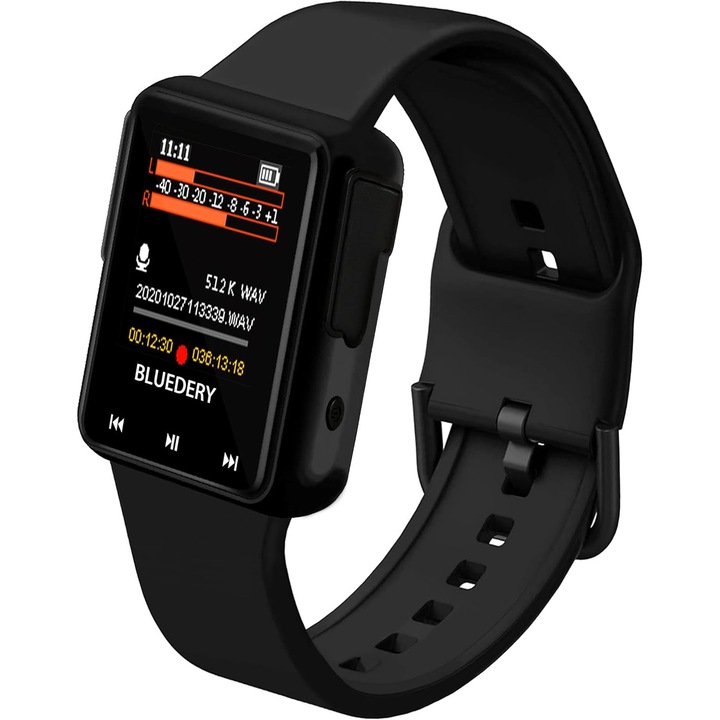 Eoqo hangrögzítő óra, 32 GB-os audio karkötő, zajcsökkentés, többszínű, elegáns design