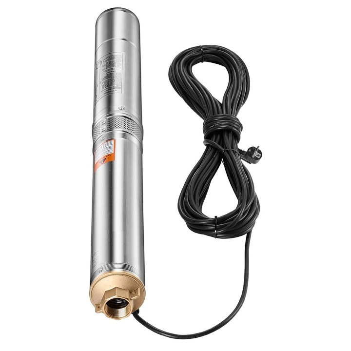 Pompa submersibilă OMS, 750W, 75m ridicare, 100 l/min, IP68, cablu 20 m, dimensiuni 930x102,4x102,4 mm