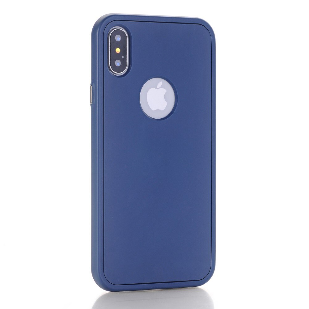 Husa Apple iPhone X Flippy Full Silicone Albastru/Blue