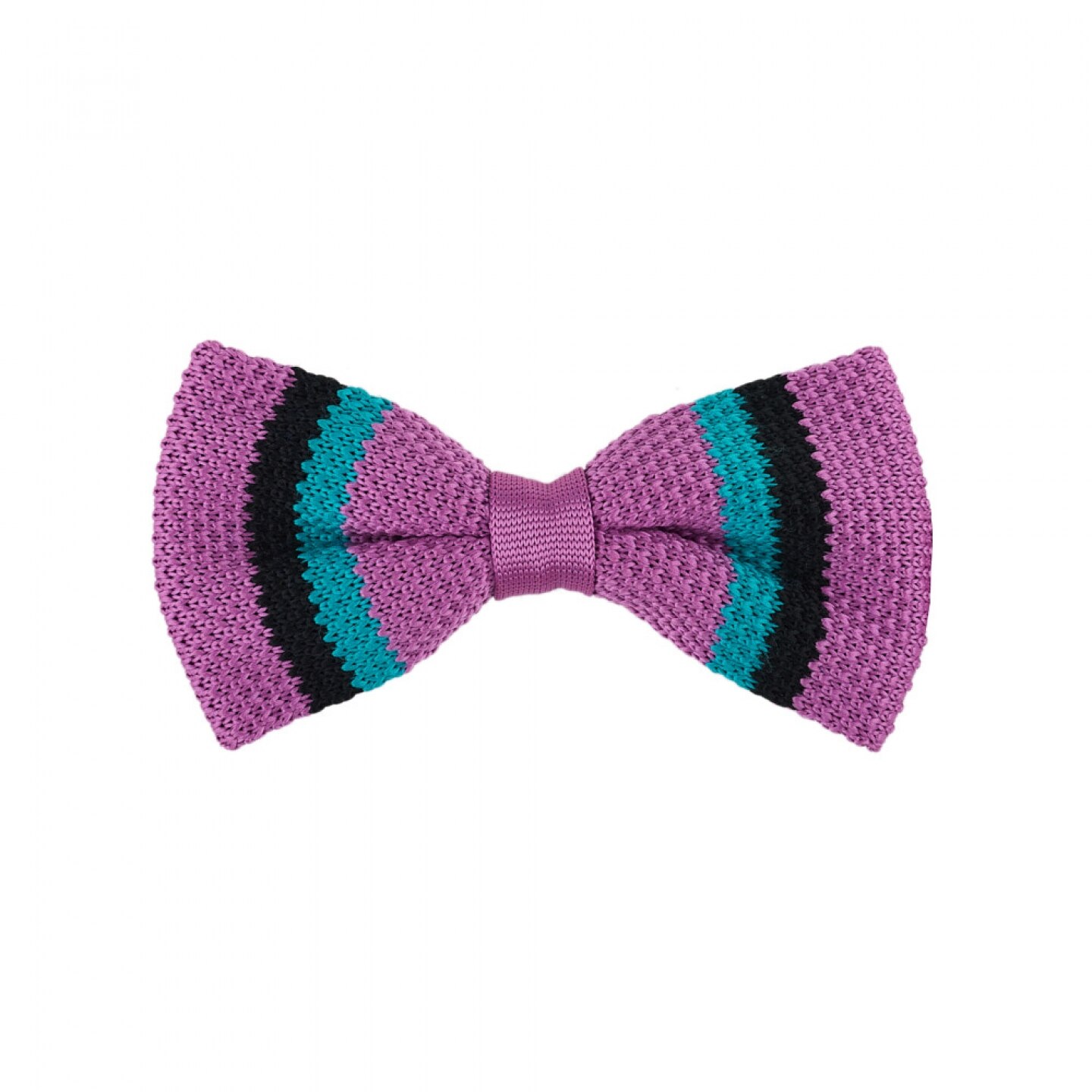 Papion crosetat, Onore, microfibra, lila, imprimeu liniar turcoaz si negru