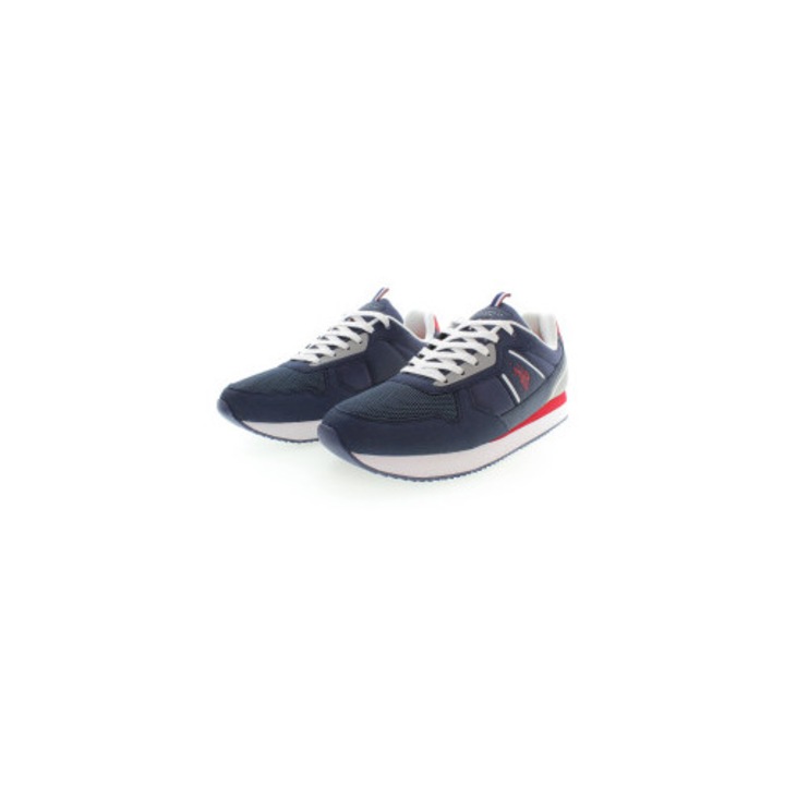 Pantofi sport U.S. Polo pentru barbati, albastri, model NOBIL004M3HT3, design sport cu sireturi si logo 44