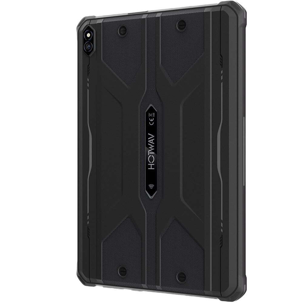 Tableta rugged Hotwav R8, 4G, Dual SIM, Procesor Octa-Core, Ecran IPS 10.1-inch, 12GB RAM, 128GB, Camera 13MP + 5MP Fata, Wi-Fi, Bluetooth, GPS, 10800mAh, IP68 / IP69K, Android 14, Black