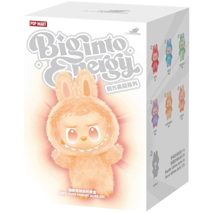 Колекционерска Плюшена Играчка Pop Mart Labubu, Big Into Energy, Mystery Box, 17 см