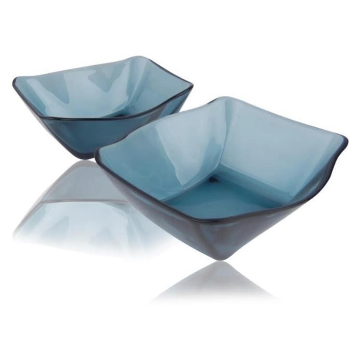 Üvegtálkészlet, Hermia Concept, 14,5x15cm, 6 darab, mosogatógépben mosható