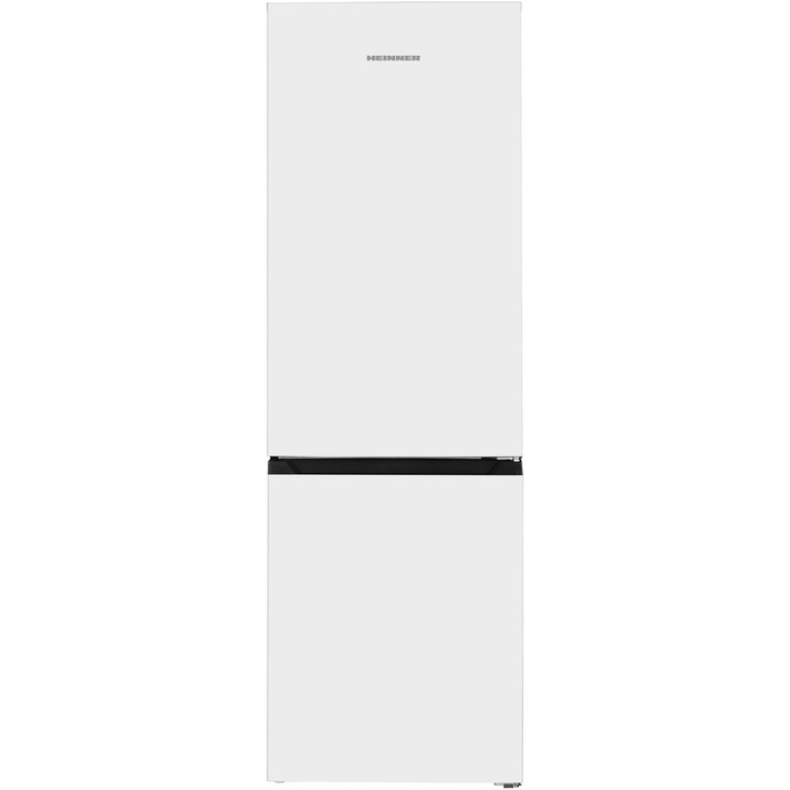 HEINNER HCNF-HM253E++ hűtőszekrény, No Frost, 253L, E energiaosztály, LED világítás, Elektronikus vezérlés, Fehér
