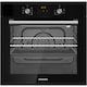 Cuptor incorporabil HEINNER, Multifuctional, 56l, 8 Functii, Clasa A, Timer digital, Display touch+butoane, Grill, Functie turbo, Gatire asistata de ventilatie, Iluminare, Geam dublu detasabil, Gratar sarma, Tava, Negru