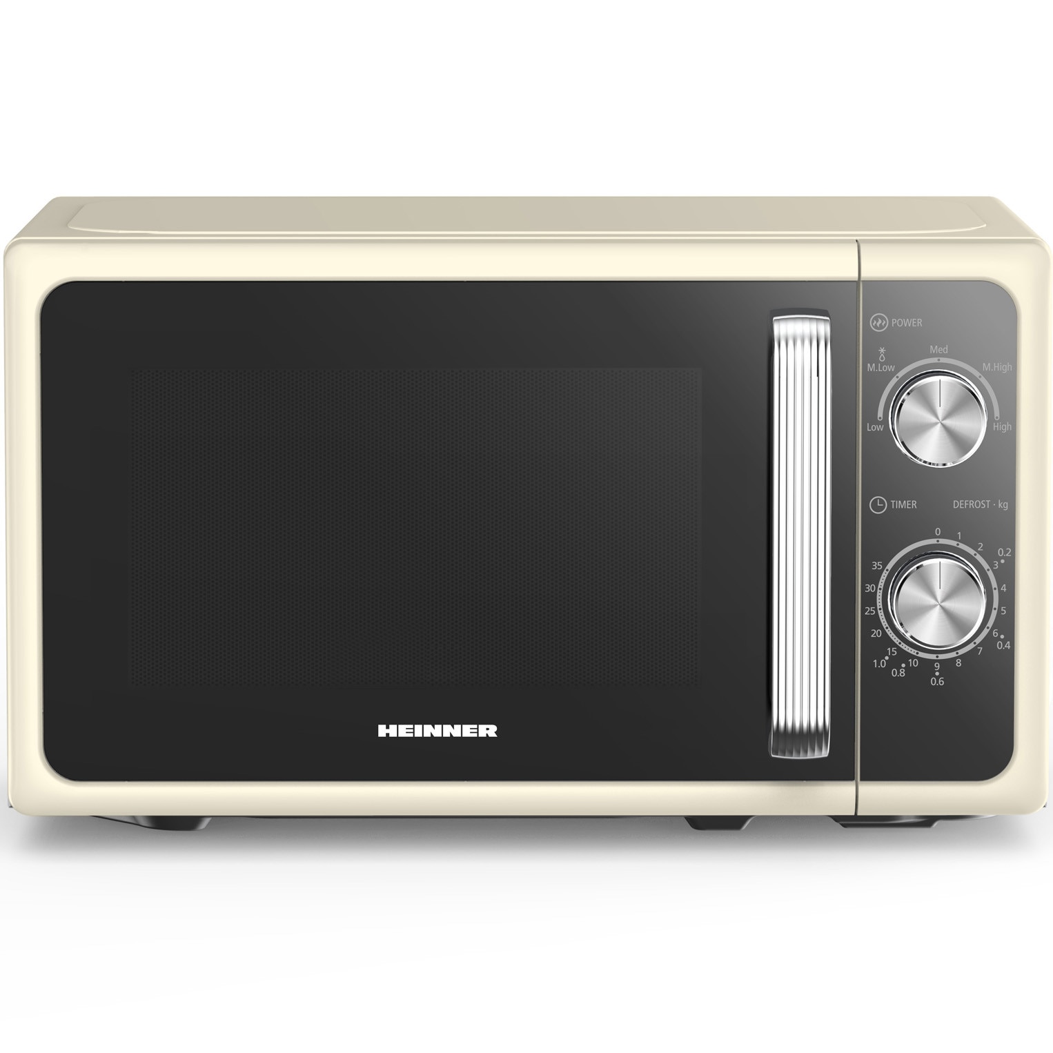 Cuptor cu microunde HEINNER HMW-MD20MRCR, 20L, Control mecanic, 800W, Crem