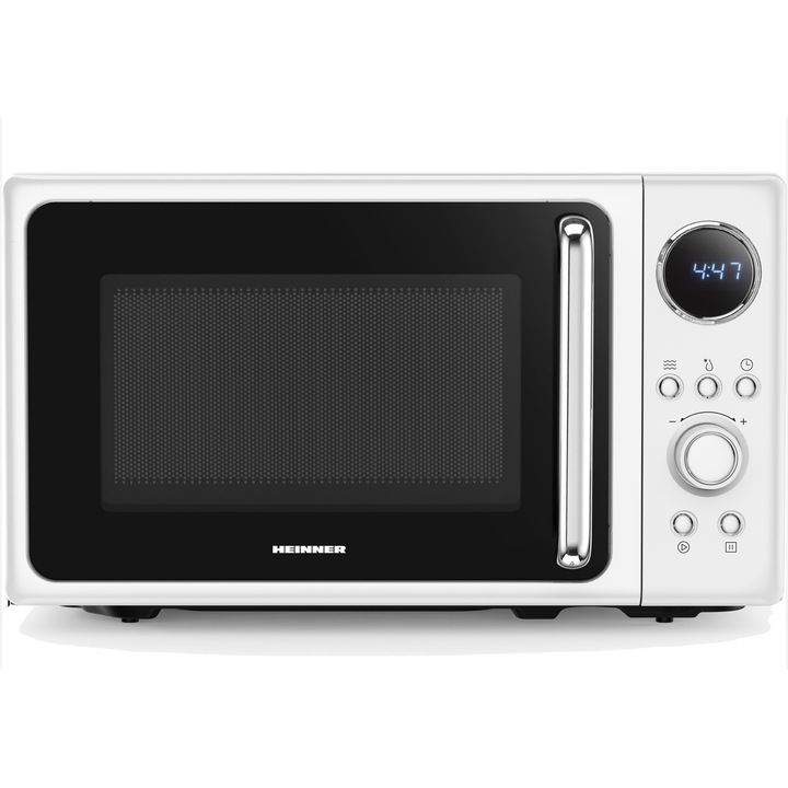 Cuptor cu microunde HEINNER HMW-MD20DRWH, 20L, Control digital, 800W, Afisaj digital, Alb