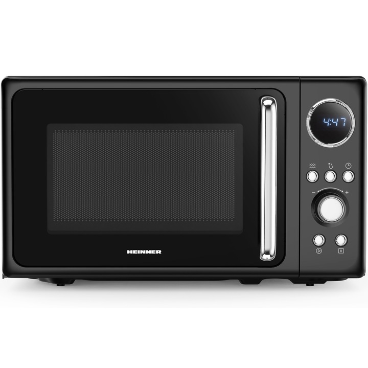 Cuptor cu microunde HEINNER HMW-MD20DRBK, 20L, Control digital, 800W, Afisaj digital, Negru