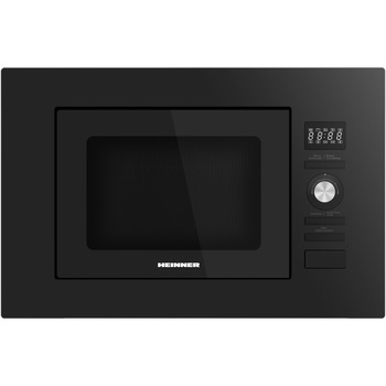Cuptor cu microunde incorporabil HEINNER HMW-MDBI20GDBK, 20L, Control digital, 800W, Putere grill 1000W, Afisaj led, Negru